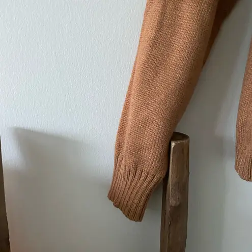 Panache NWOT Apparel Brown Cognac “Rock & Roll” Crewneck Sweater size S