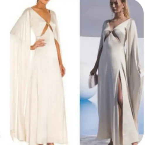 Cult Gaia 100% silk Shaine Gown in Quartz NEW