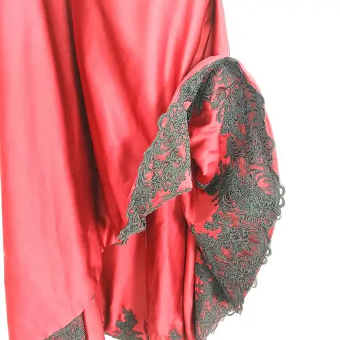 JJ's House A-line Scoop Illusion Asymmetrical Satin Lace Evening Dress Size 18W