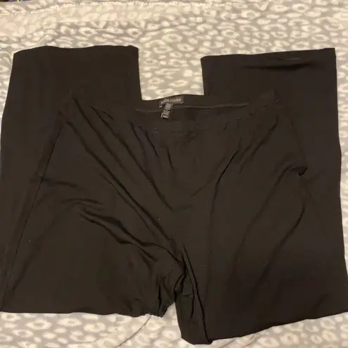 Eileen Fisher  wide-leg crop black pants, medium