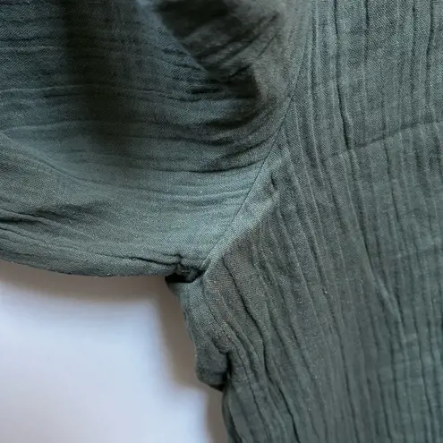 Mara Hoffman Blanche Wide Leg Jumpsuit in Sage Green Size Large Boho