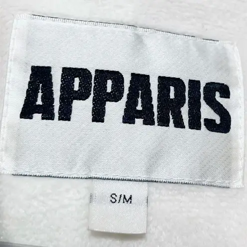 APPARIS Rare Gingham Check Teddy Coat with Tie Waist Pink Jacket Womens Size S/M Size M