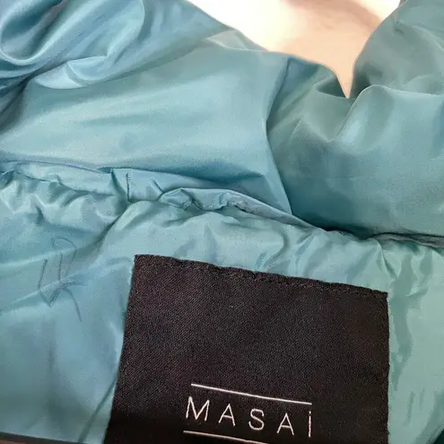 Masai Copenhagen Down Puffer Coat Small Womens Teal Full Zip Outdoors Tabiha NWT Green