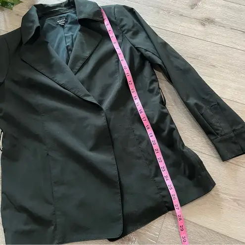 WORTH NEW YORK Women's wool blend trench coat jacket small Black