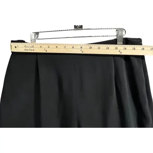 Lafayette 148 Trouser Pants Womens 12 Black Wool Pleated High Rise Quiet Luxury