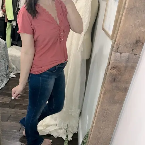 Denim & Supply Ralph Lauren Ralph Lauren Denim & Supply Women's Pink Scallop Top new with tags size large