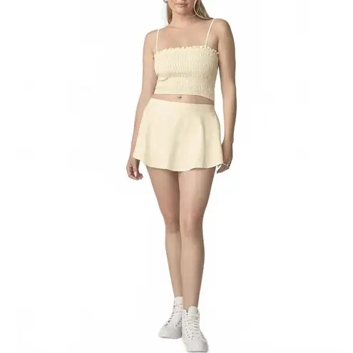 Florence by Mills Linen BSweet Solstice Smocked Crop Cami Pear Sorbet Yellow NWT Size M