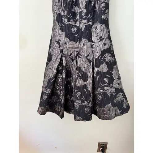 Aidan Mattox NWT Metallic Fit & Flare Dress Twilight Black Size 2