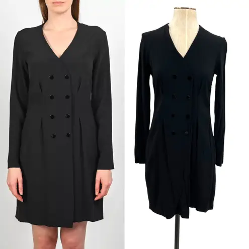 Sandro Double Breasted Blazer Dress Long Sleeve Black Size 1 US 4