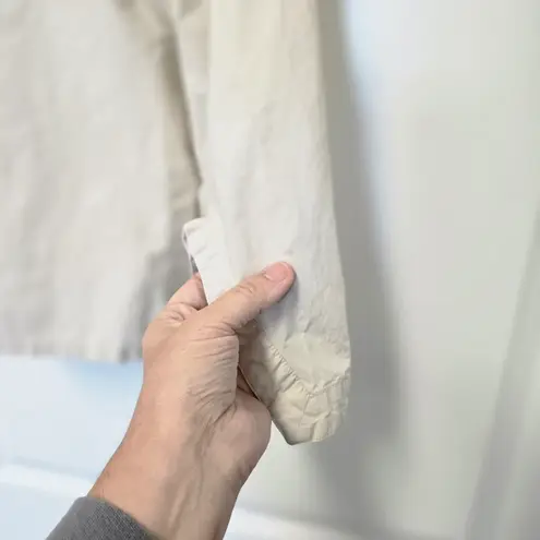 Barefoot Dreams Barefoot Dream Embroidery Pajamas 2 Pcs Pima Cotton Cream Tan Size Large