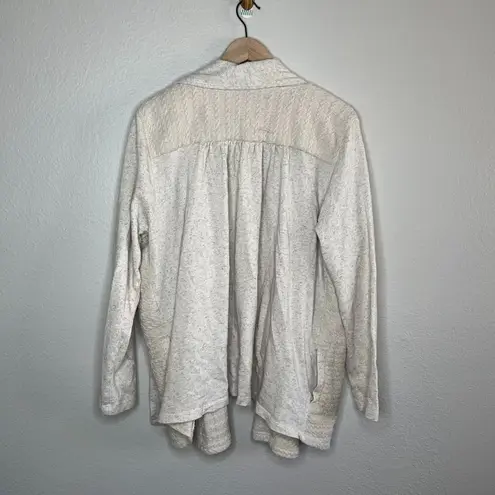 Lucky Brand  Womens eggshell white textured Knit Cardigan Sweater plus size 3X
