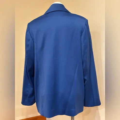 Buttons Jimmy Gamba Blue Vintage Pant Suit Set Sz 16 Fabric Bell Sleeves Collard