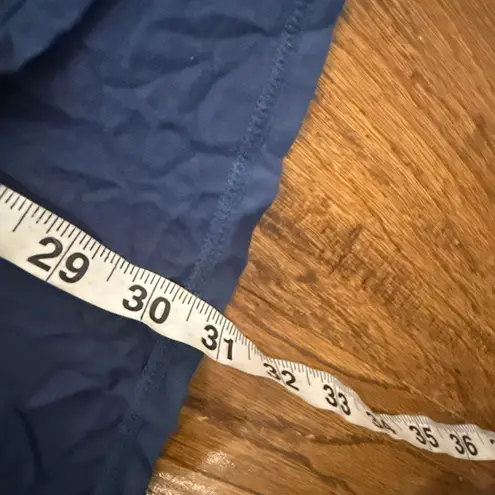 Joan Vass Studio navy blue cowl neck tunic blouse M