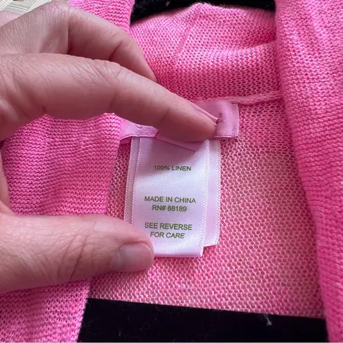 Lilly Pulitzer  100% linen taryn cardigan bright‎ pink