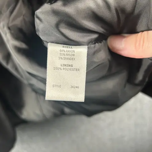 Travel Smith Women's Size 10 Black Stretch Satin Lined Blazer 3/4 Sleeve Work