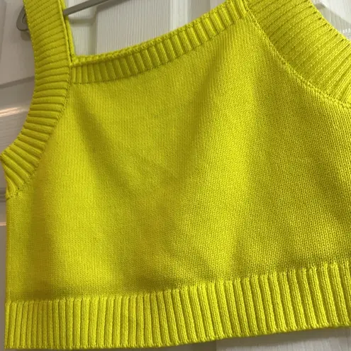 Lilla P Sweater Tank Lemon Lime Yellow