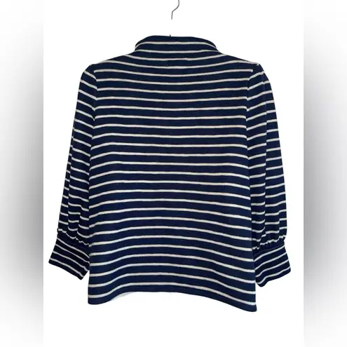 Madewell  Navy and Cream Striped Knit Top