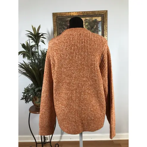 Ava & Viv Women XXL Sweater Long Sleeve Pullover Crew Neck Orange Knit Y2K Boho