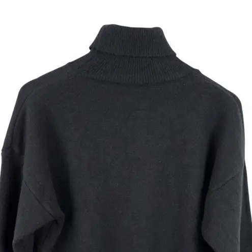 Femme Society Turtleneck Black Sweater Size Medium Minimalist Neutral Roll Neck
