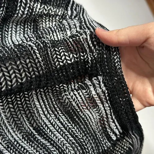 Alberto Makali space dye tape knit dolman sleeve crochet lace back jacket size M