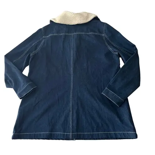 Metrostyle Sherpa Lined Denim Jacket Blue Size XL