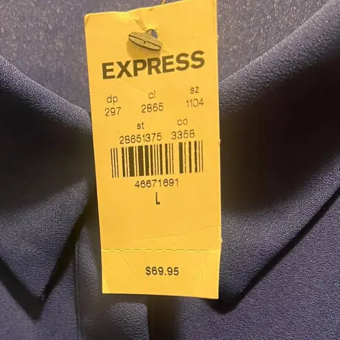 EXPRESS NWT Royal Blue Long Sleeve Bodysuit (L)