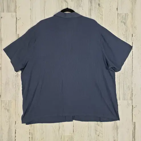 Style & Co Blue Plaid Pajama Lounge Shirt & Pants Set Women's Size 22W