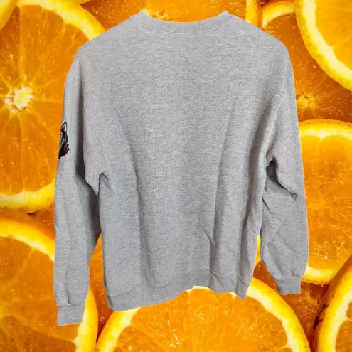 Heather Grey Bloomsburg University Game Day Crewneck Pullover Sweatshirt Size Gray Size M