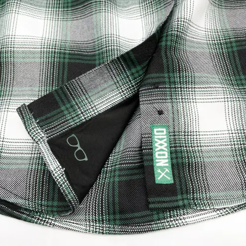 Dixxon Womens Flannel Top Large Callahan Plaid Street Grunge Heritage Overshirt Green