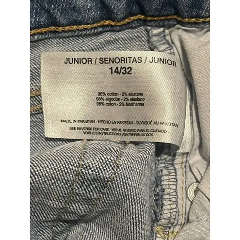 Ella Moss Jeans High Waist Straight Ankle Women's Size 14 Med Wash Distressed