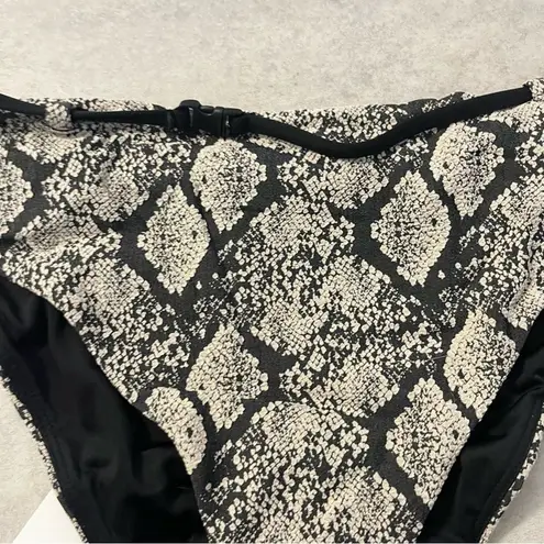 ANDIE NWT Swim Riviera Snakeskin Bikini Bottom Belted Large Cheeky Textured Boho