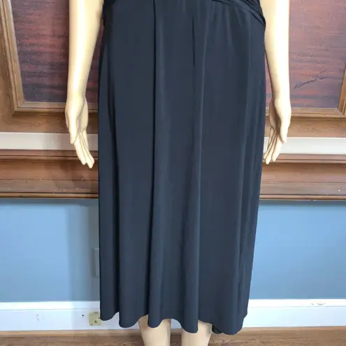 Evan Picone Black Empire Waist Cocktail Dress Size 16