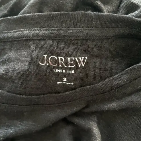J.Crew  New Relaxed Linen Long-sleeve T-shirt Black
