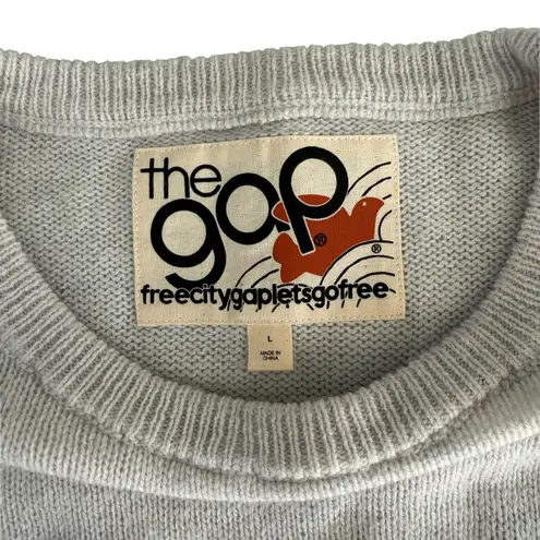 Freecity Life Nature Love Graphic Sweater Light Gray Size L Rainbow Sleeve