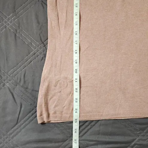 Elie Tahari Silk Cashmere Knit Small Petite Mauve Pink Ruched Blouse Soft Luxury