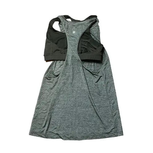 Lululemon  Extra Mile Tank in Heathered Dark Olive Green Size 6