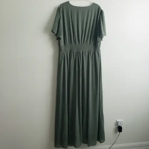 Baltic Born Birdie Maxi Dress Smocked Short Sleeve New Without Tags