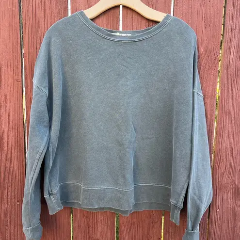 AMO Easy Sweatshirt 100% Cotton Charcoal Grey Size XS