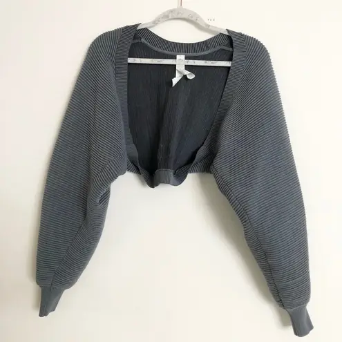 Alo Yoga Denim Knit Shawl Steel Grey/Anthracite XS/S