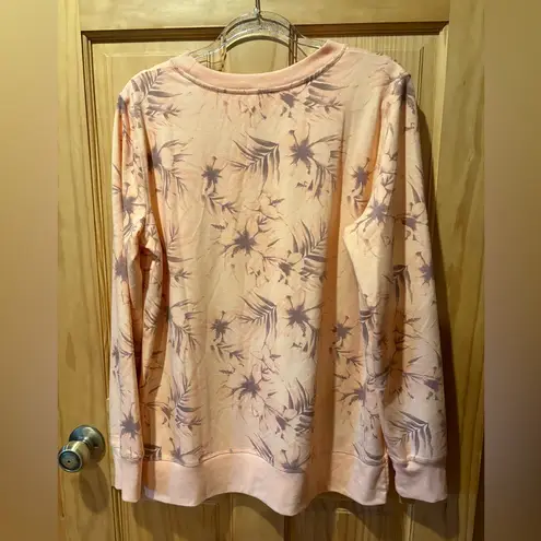 Jockey Women's Long Sleeve Pullover French Terry Crew Neck Sweatshirt NWT Orange Size XL