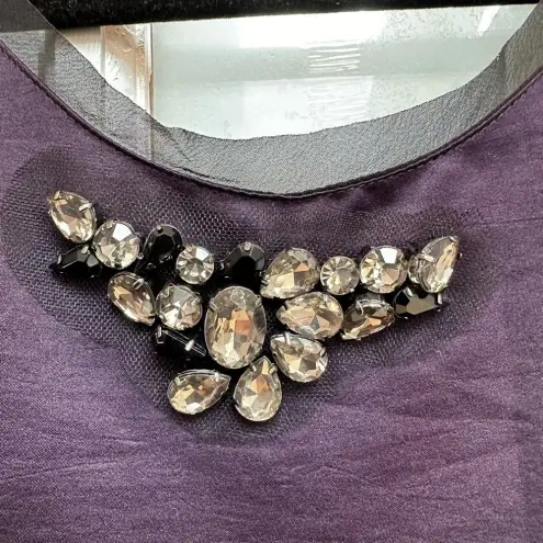 Vera Wang  | Violet Purple Broach Embellished Pockets Cocktail Party Dress Size 8