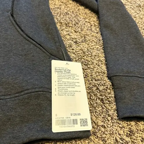 Lululemon Women’s Plush  Full Zip Scuba Hoodie size 8 NWT