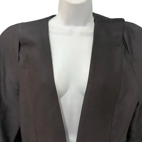 Leon Max Limited Edition Black Hook and Eye Blazer Size M Lined Shoulder Pads Size M