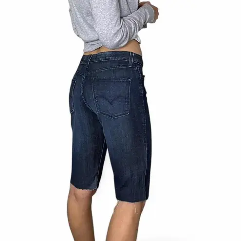 Levi's  553 blue denim capri shorts #denimshorts