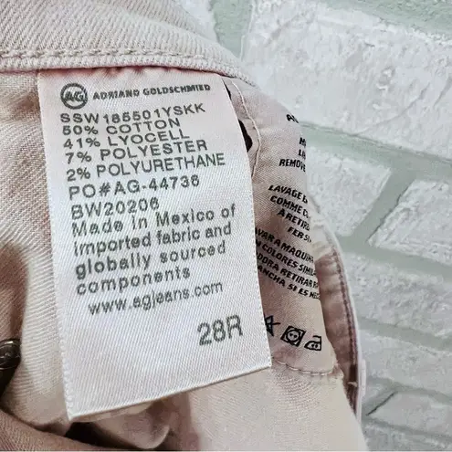 AG Adriano Goldschmied AG The Prima Cigarette Ankle Jeans in Blush Size 28
