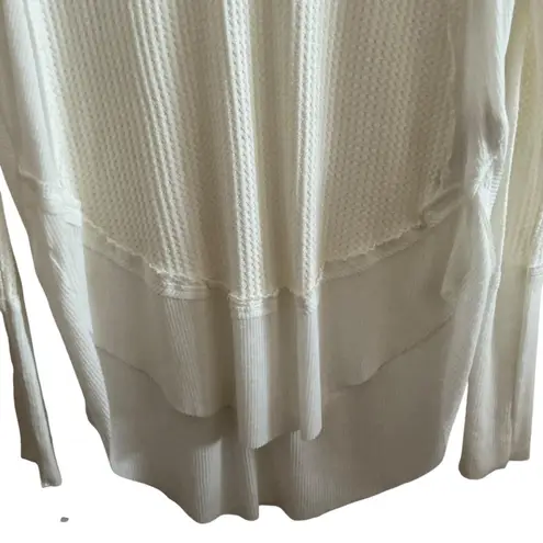 Free People  we the free Catalina v-neck long sleeve wafle knit thermal shirt S