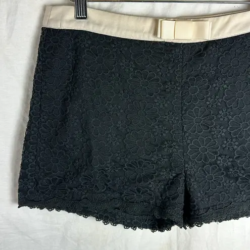 Alice Moon High Waisted Black Lace Shorts Size Large