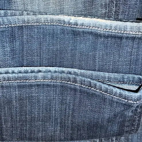 Hudson Jeans Hudson Signature Bootcut Flap Jeans Dark Blue Distressed Stretch Womens Sz 28x29