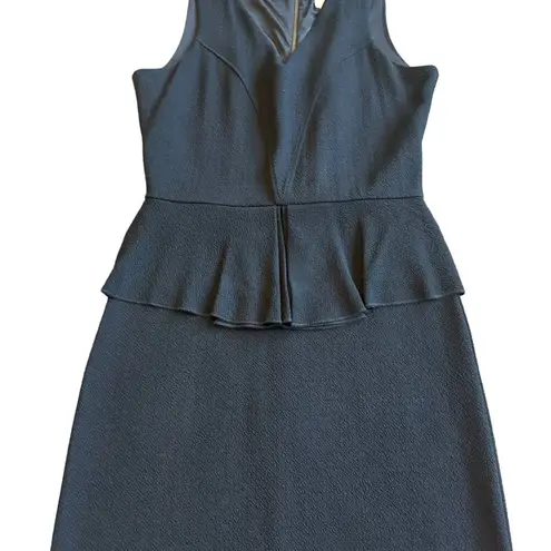 Ganni Programme Miss Marple Black Peplum Dress Sleeveless Sheath Size Medium - Image 4