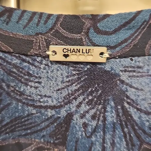 Chan Luu ππ Eloise Maxi Dress ~ Black & Blue Abstract Floral Print XS